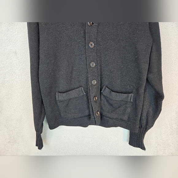 Vintage John Dunlap Womens sz 40 Black Knit Sweater Cardigan Front Button - Picture 3 of 12